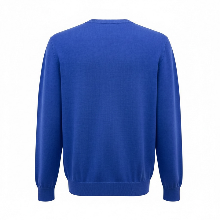 Donald Ross Mens Classic Fit SUPER GOLF Cotton Crew Neck Sweater - ROYAL
