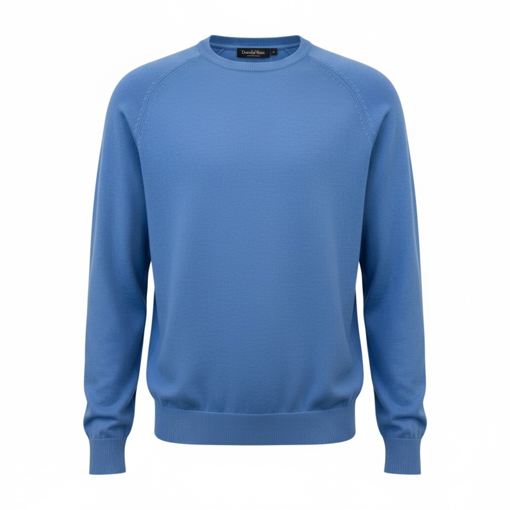 Donald Ross Men's Sport Fit Crewneck Pullover Cotton / Cashmere - ULTRAMARINE