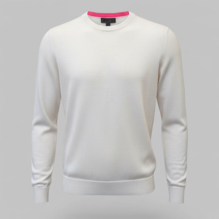 G/FORE MEN'S COLOUR BLOCK WOOL SWEATER - SNOW