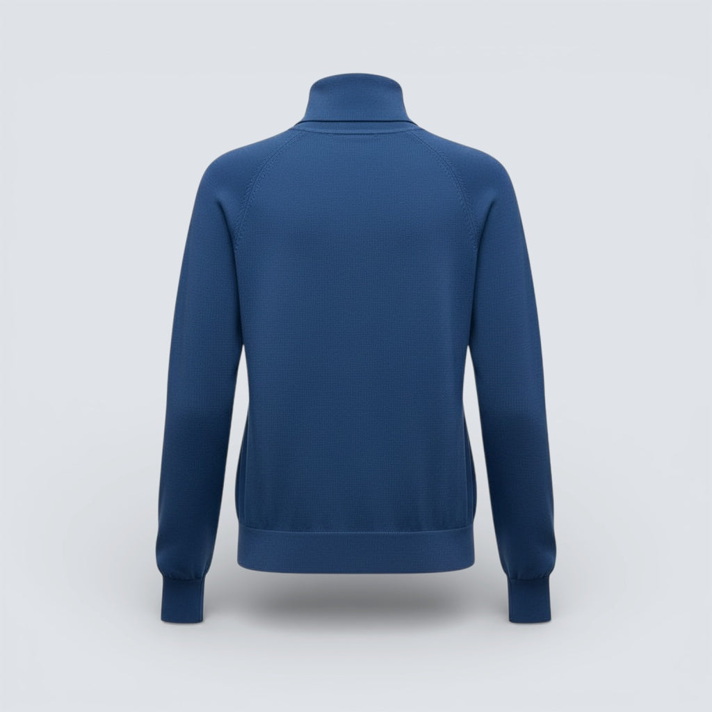 Cross Sportswear Women's MADE IN ITALY Gillian Cotton Crew Neck Sweater - TRUE BLUE