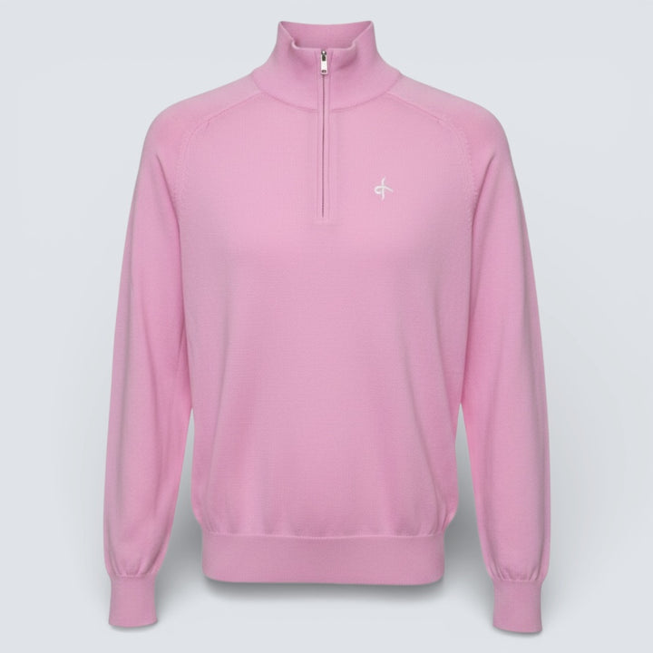 Cross Sportswear Women's MADE IN ITALY GRETA 100% Cotton 1/4 Zip Sweater - LILAC