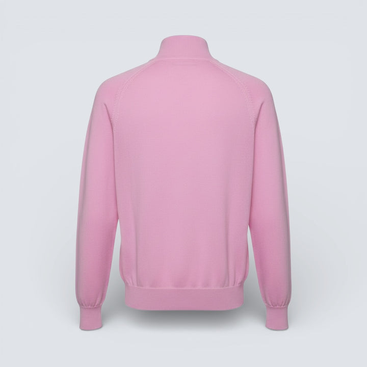 Cross Sportswear Women's MADE IN ITALY GRETA 100% Cotton 1/4 Zip Sweater - LILAC