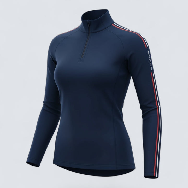 Cross Women's MEDIAN 1/4 ZIP Mid Layer - NAVY