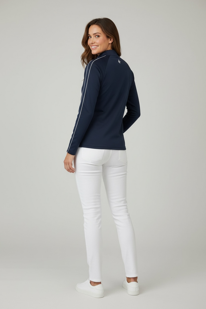 Cross Women's MEDIAN 1/4 ZIP Mid Layer - NAVY