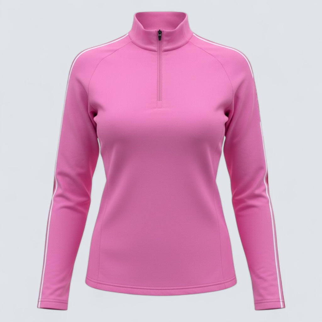 Cross Women's MEDIAN 1/4 ZIP Mid Layer - PINK