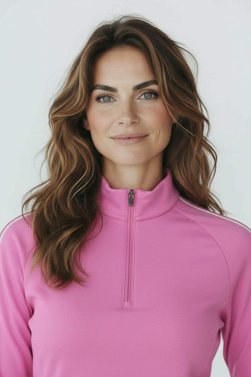 Cross Women's MEDIAN 1/4 ZIP Mid Layer - PINK