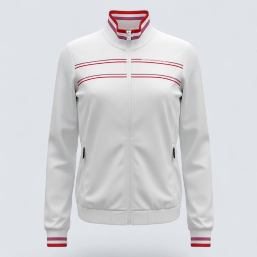 Cross Sportswear Womens Stinger Full Zip Mid Layer Jacket - WHITE