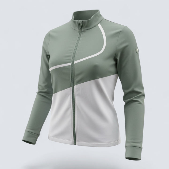 Cross Sportswear Womens Wave Full Zip Mid Layer Jacket - JADE /WHITE