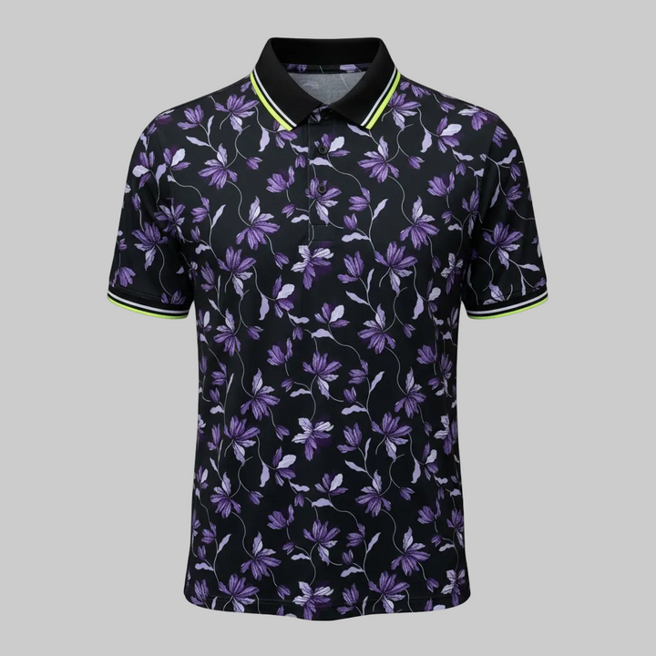G/FORE MEN'S IRIS TECH JERSEY POLO - ONYX