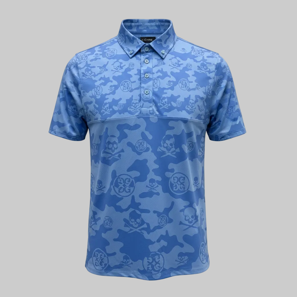 G/FORE MEN'S CAMO SKULL & T's  BUTTON DOWN POLO - BAJA