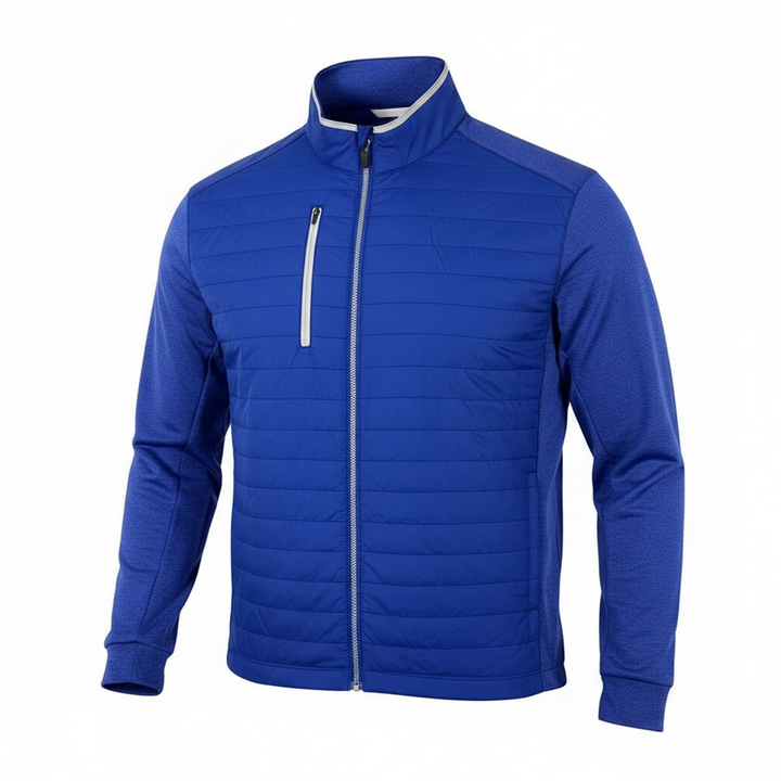 Donald Ross Men's Bad Elements Quilted Stretch Jacket — NAVY
