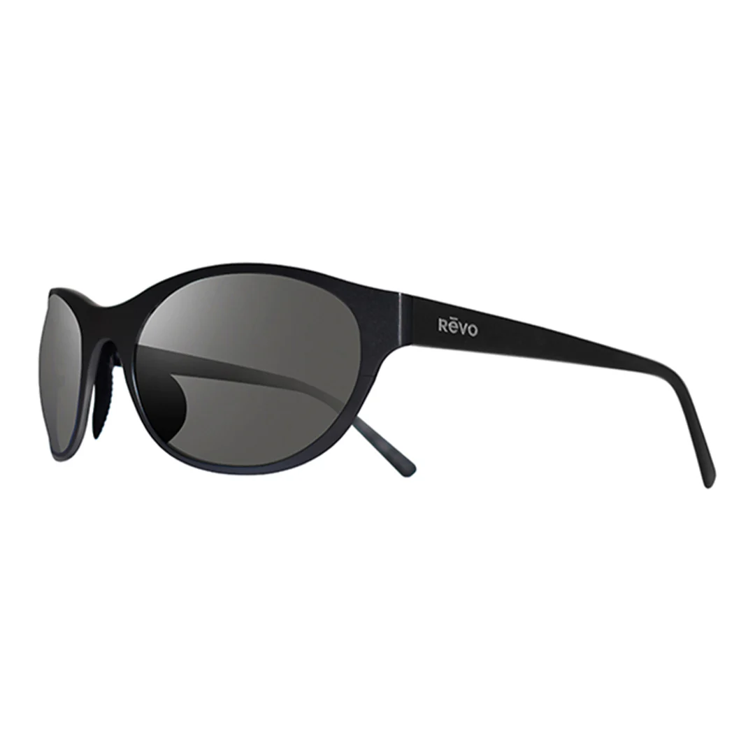 Revo BLACK ICON OVAL Ultra Light Titanium Polarized Sunglasses Satin Black Graphite Golf Anything Canada