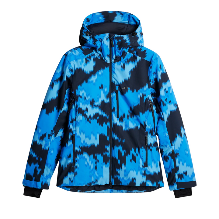 J.Lindeberg Men's ACE Printed Ski Jacket - WARP SONIC BLUE