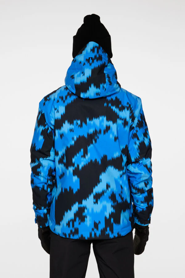 J.Lindeberg Men's ACE Printed Ski Jacket - WARP SONIC BLUE