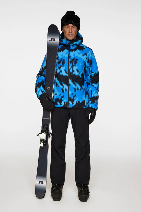 J.Lindeberg Men's ACE Printed Ski Jacket - WARP SONIC BLUE