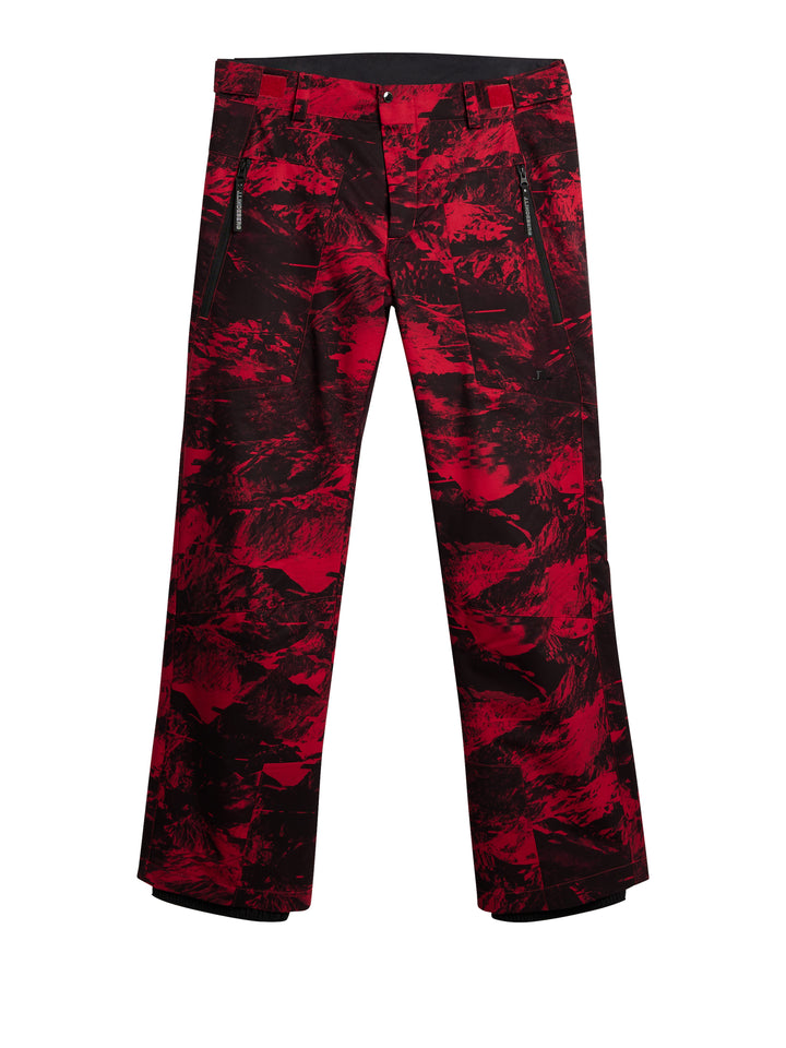 J.Lindeberg Men's Clarke Ski Pant Printed - MOUNTAIN GLITCH RED