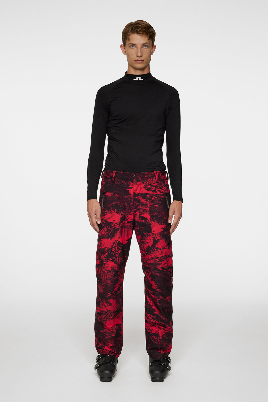 J.Lindeberg Men's Clarke Ski Pant Printed - MOUNTAIN GLITCH RED