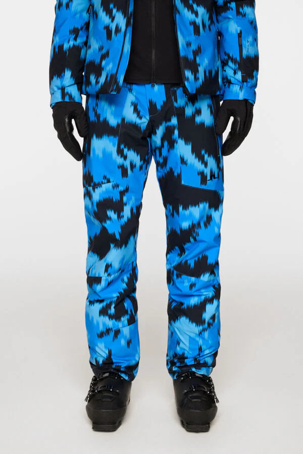 J.Lindeberg Men's Clarke Ski Pant Printed - WARP SONIC BLUE