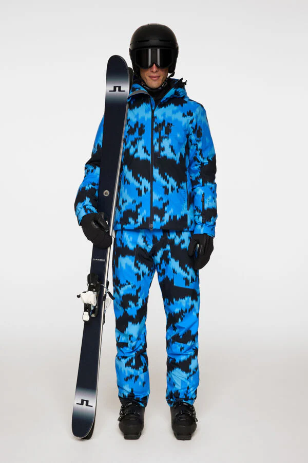 J.Lindeberg Men's Clarke Ski Pant Printed - WARP SONIC BLUE