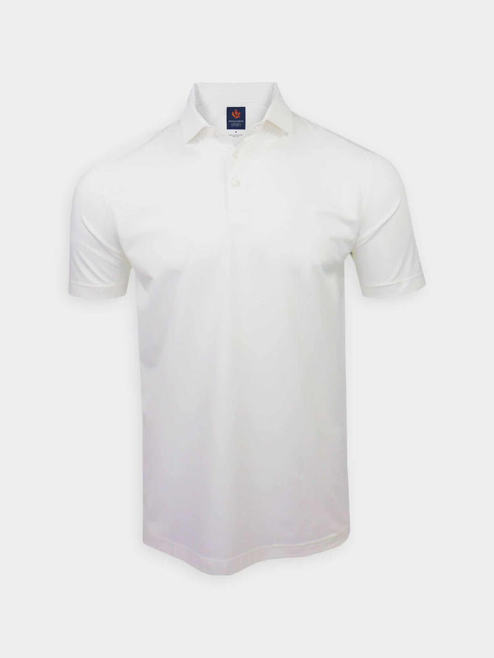 Donald Ross Sport Fit Mens Core Don Solid Polo - WHITE