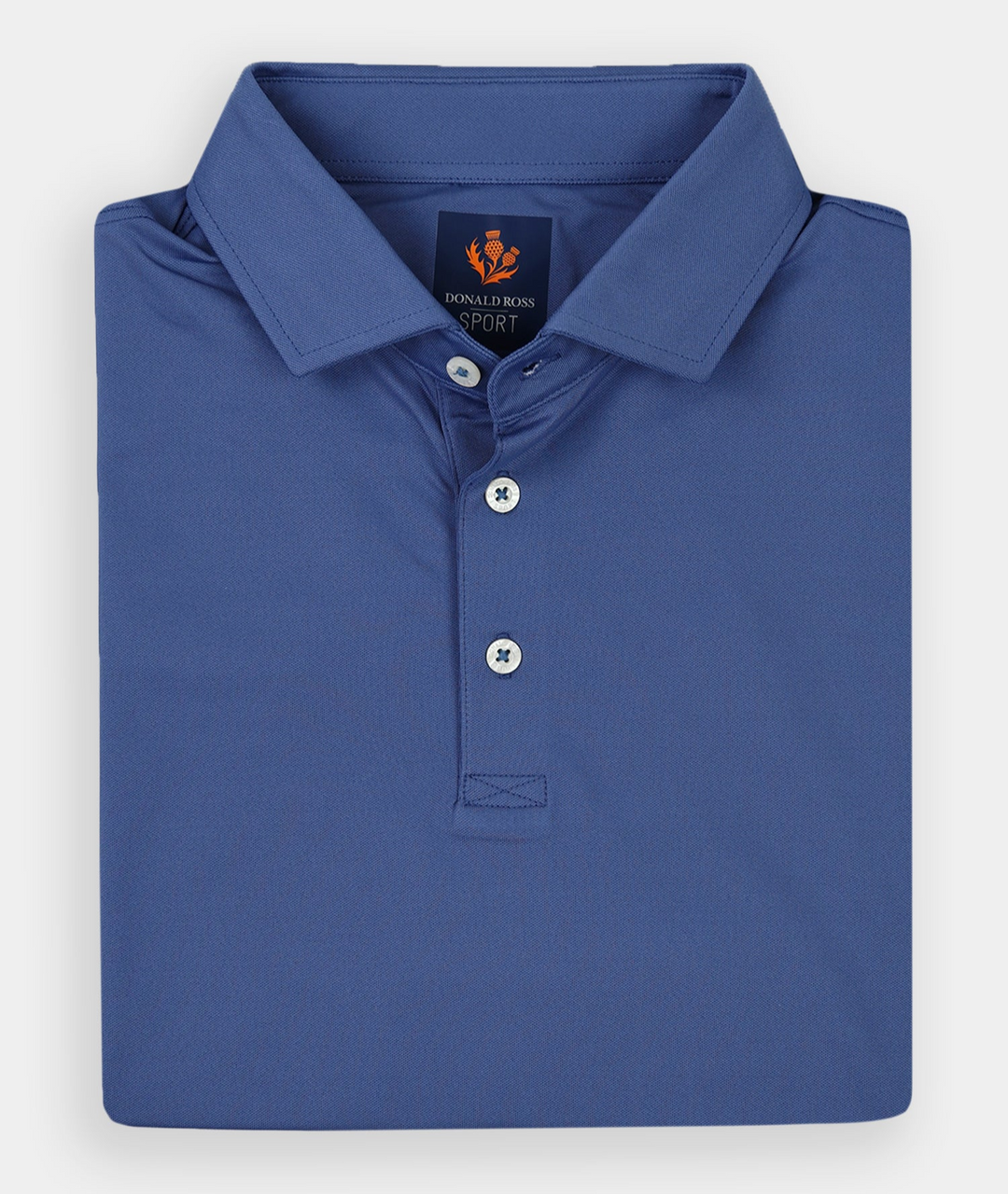 Donald Ross Mens Sport Fit DONNY Solid Pique Polo - DENIM