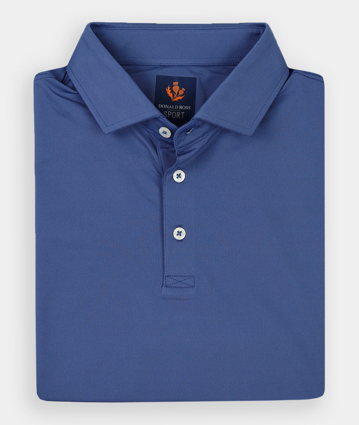 Donald Ross Mens Sport Fit DONNY Solid Pique Polo - DENIM