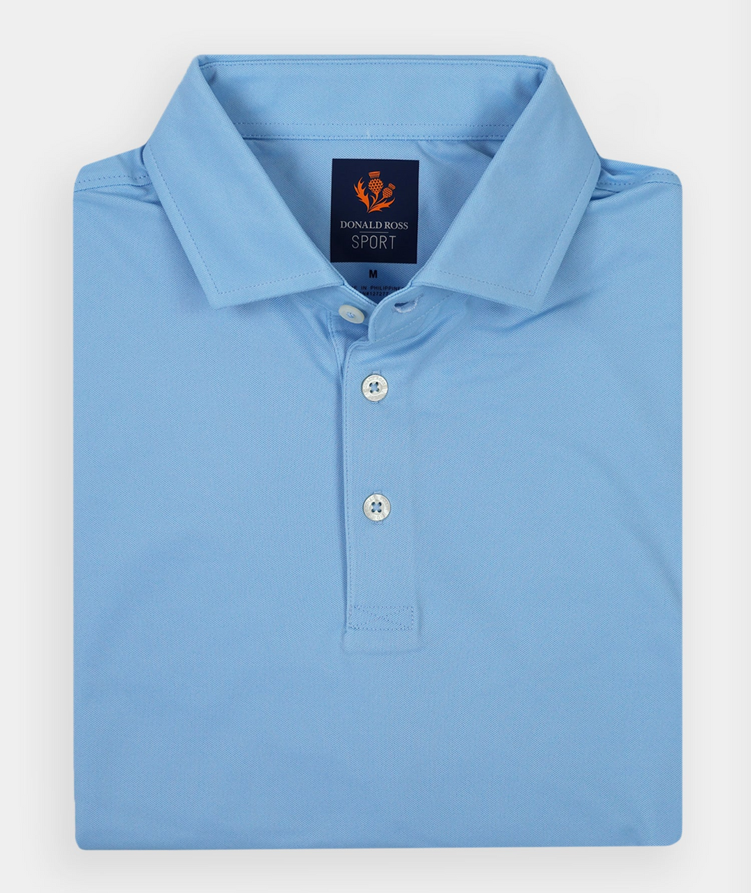 Donald Ross Mens Sport Fit DONNY Solid Pique Polo - NEPTUNE