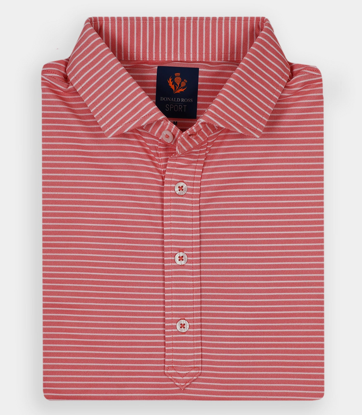 Donald Ross Mens Sport Fit GORDON  Polo - RED APPLE