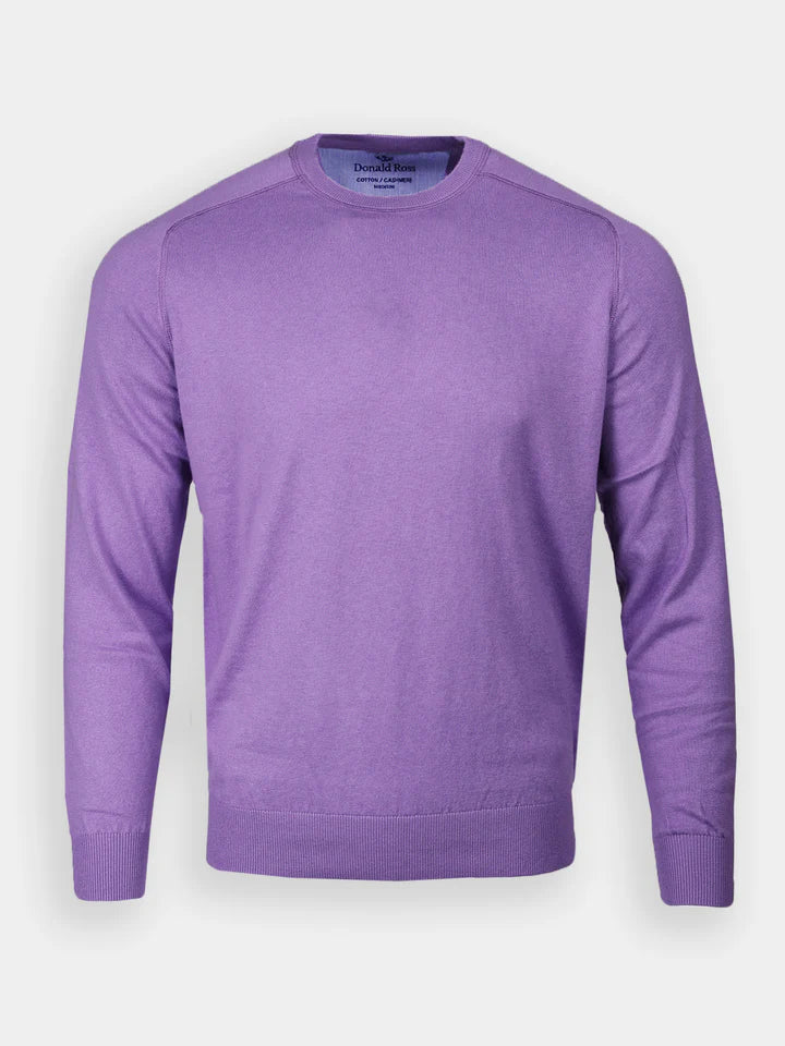 Donald Ross Men's Sport Fit Crewneck Pullover Cotton / Cashmere - JUNIPER