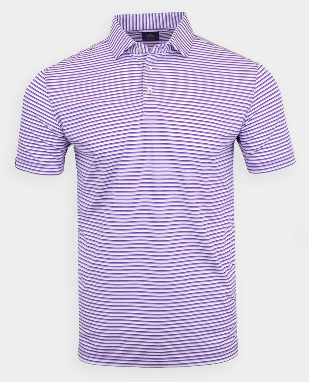 Donald Ross Sport Fit Mens Short Sleeve Brodie Polo - VERBENA/WHITE/NAVY