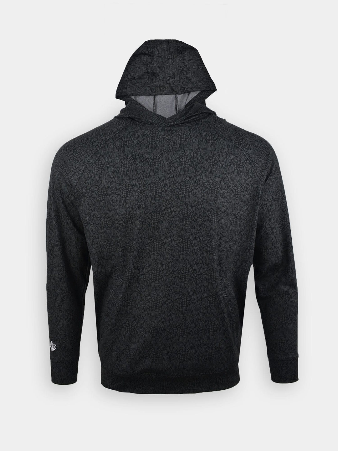Donald Ross Mens Sport Fit Tyler Gator Print Hoodie - BLACK