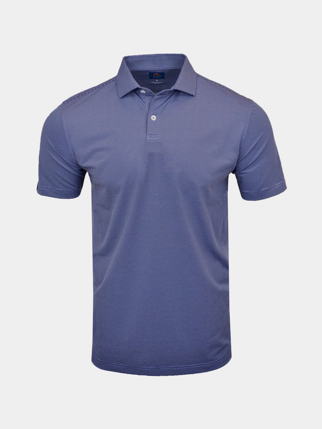 Donald Ross Mens Hugh Pique Sport Fit Polo - PERIWINKLE/BLACK