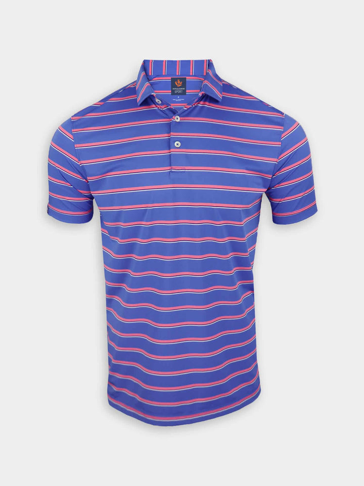 Donald Ross Mens Sport Fit Carter Polo - COBALT / PRIMROSE / CREAM / NAVY