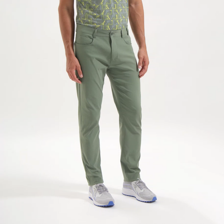 Chervò Men's SPAZIO Slim Fit 5-Pocket Stretch Pant - FOREST GREEN