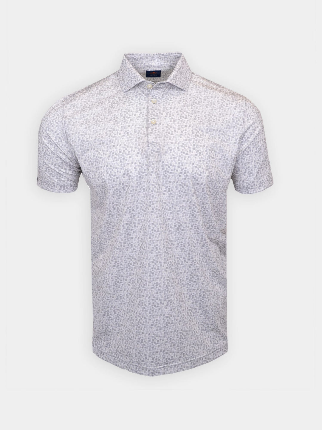 Donald Ross Mens Sport Fit Harry Tonal Clovers Polo - QUARRY