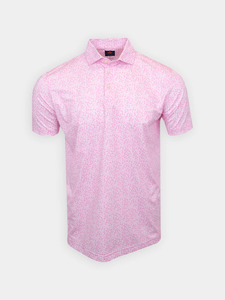 Donald Ross Mens Sport Fit Harry Tonal Clovers Polo - TAFFY