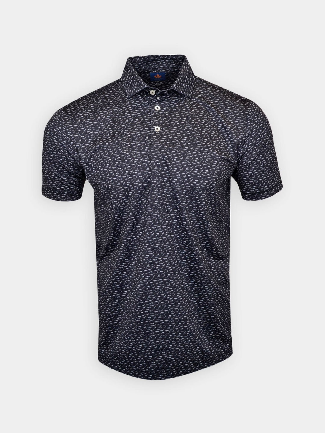 Donald Ross Mens Sport Fit Angus Polo - BLACK/QUARRY