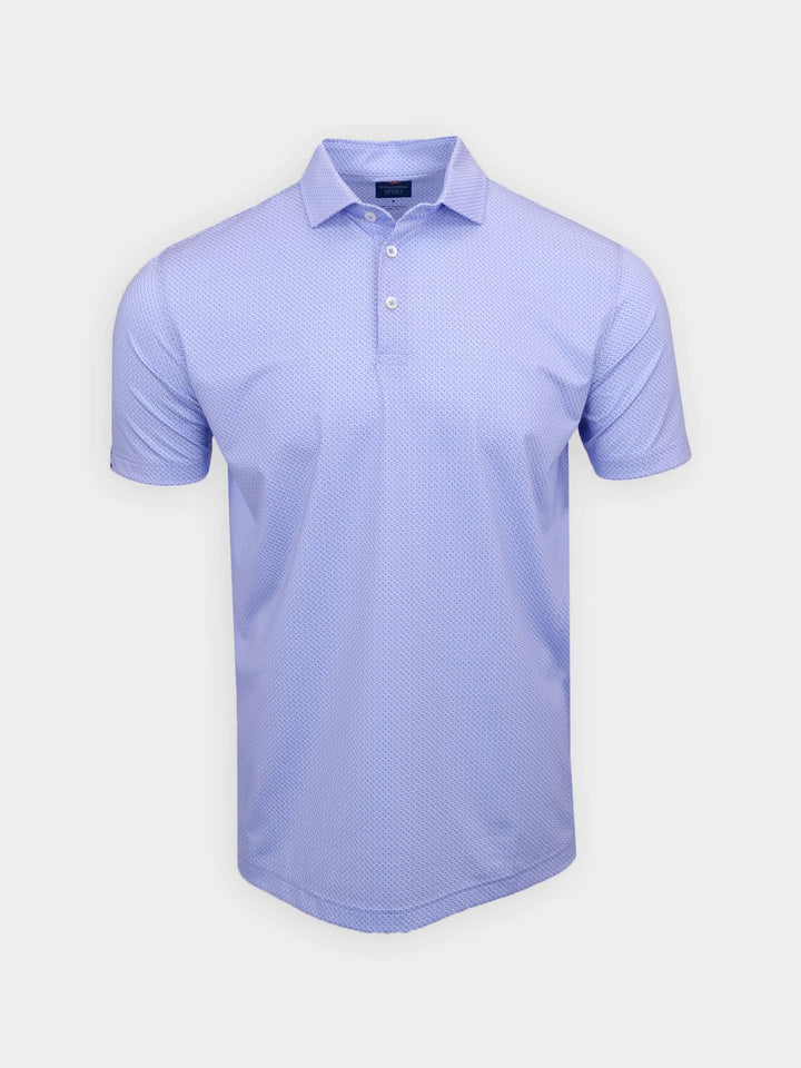 Donald Ross Mens Sport Fit Duncan Polo -  PERIWINKLE/WHITE