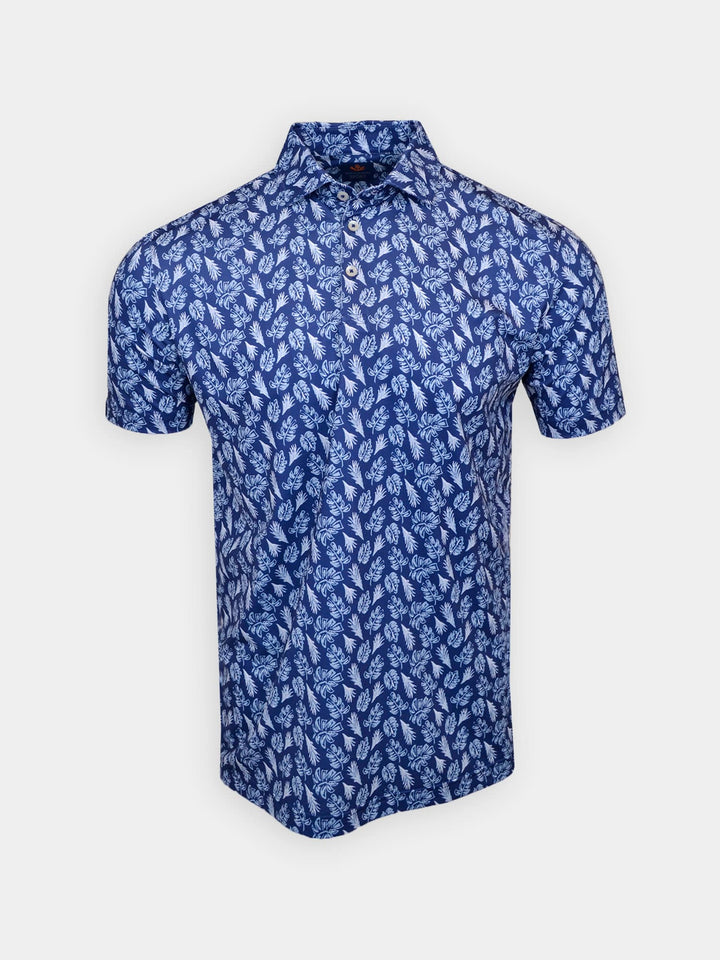 Donald Ross Mens Sport Fit Archibald Polo -  NAVY/WHITE/SKY BLUE