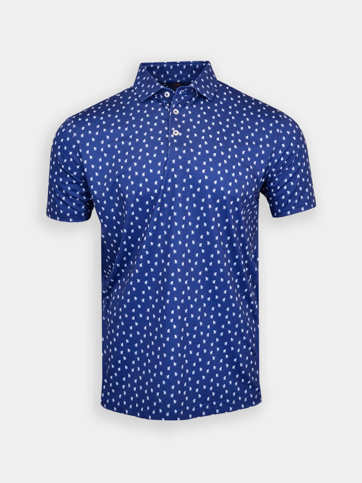 Donald Ross Sport Fit Mens Short Sleeve Lennox Polo - NAVY/WHITE