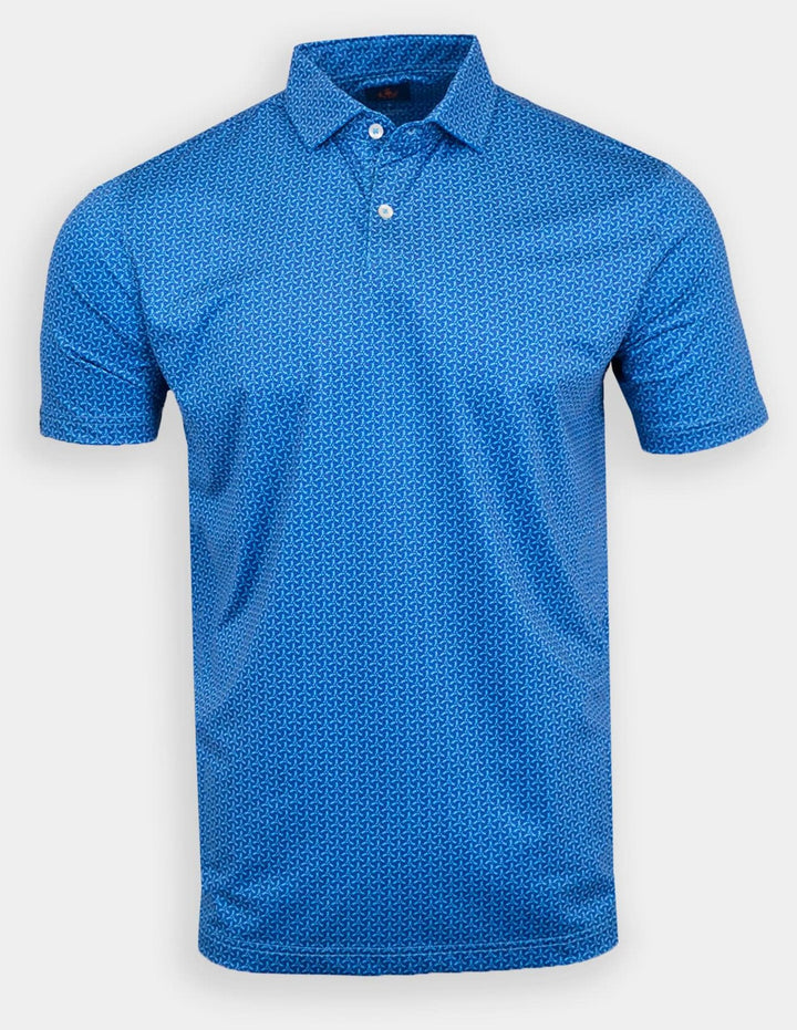 Donald Ross Sport Fit Mens Short Sleeve Hector Polo - LAGOON/NAVY