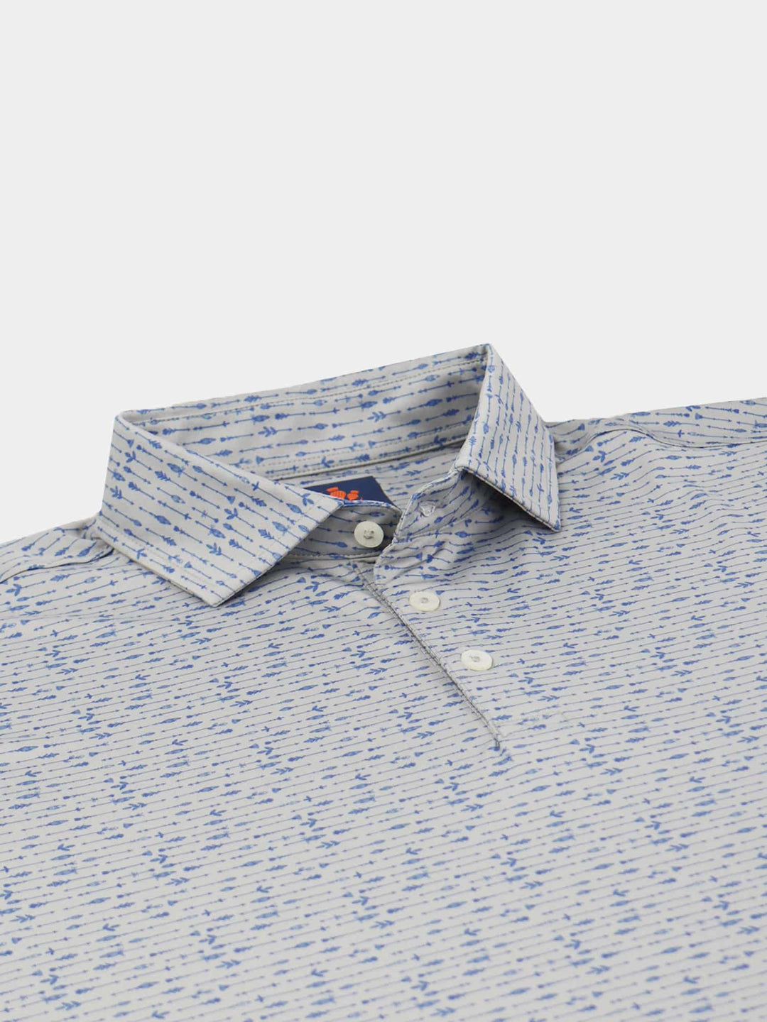 Donald Ross Men's Sport Fit Boone Arrow Print Polo - SHADOW / LAPIS