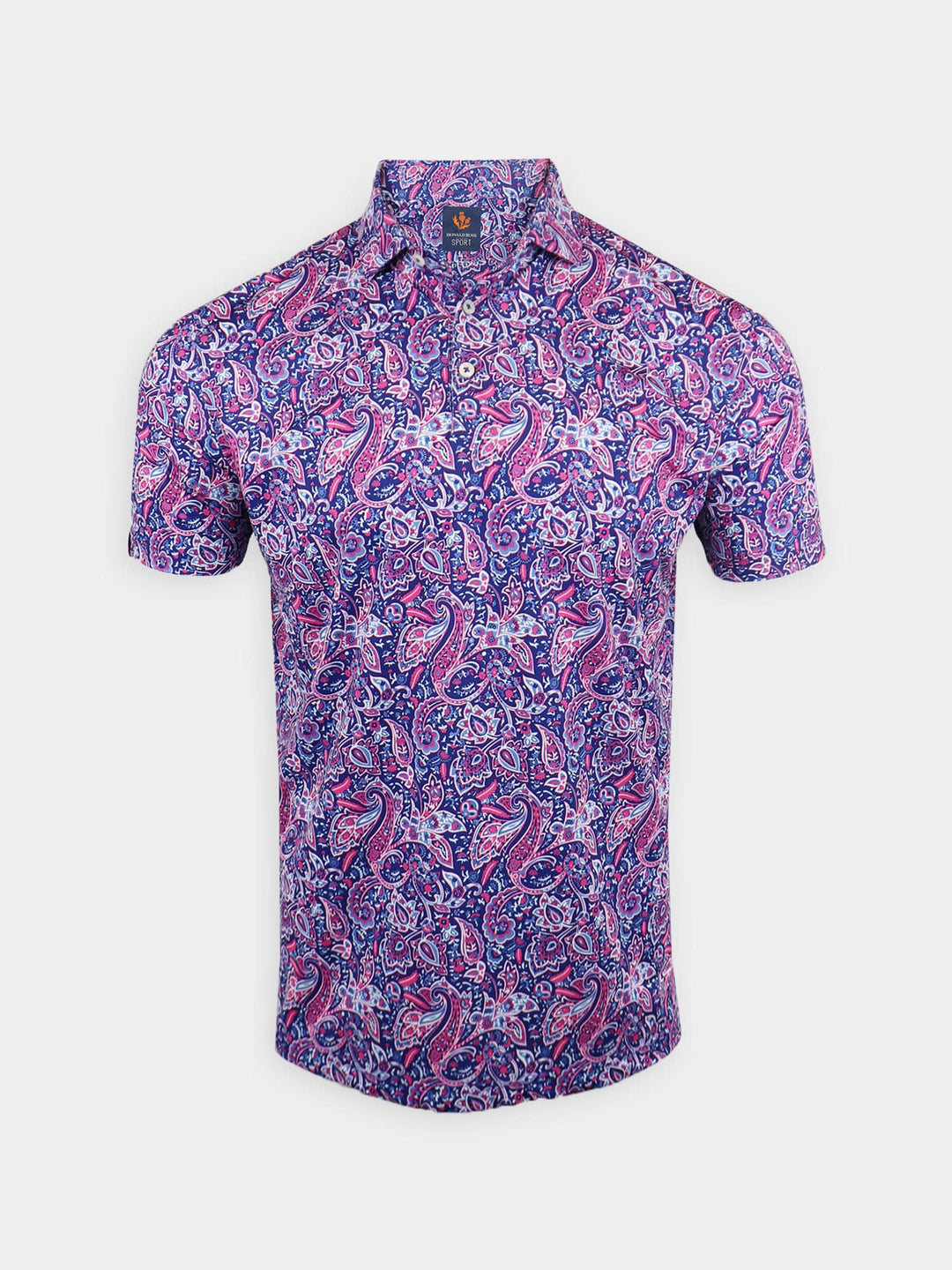 Donald Ross Mens Sport Fit Brad Polo - NAVY MULTI