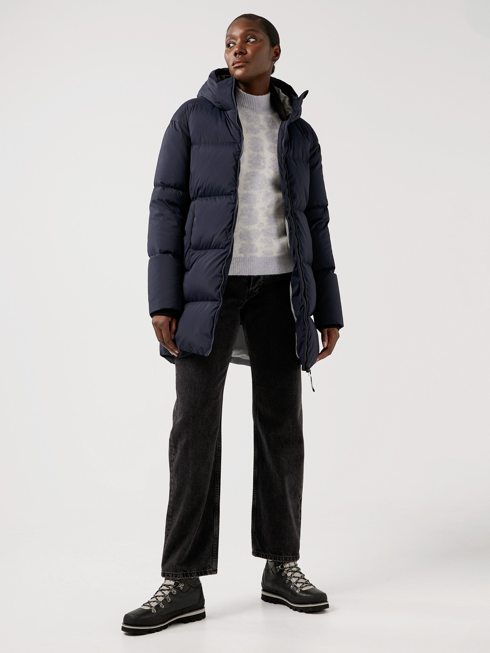 J.Lindeberg Womens Radiator Down Parka Jacket JL NAVY