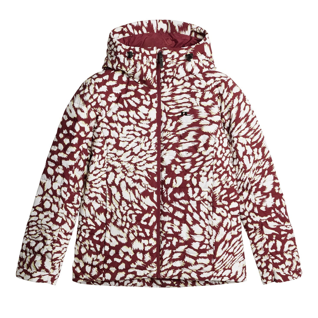 J.Lindeberg Women's THERMIC DOWN Printed Ski Jacket - GLITCH LEO LIME