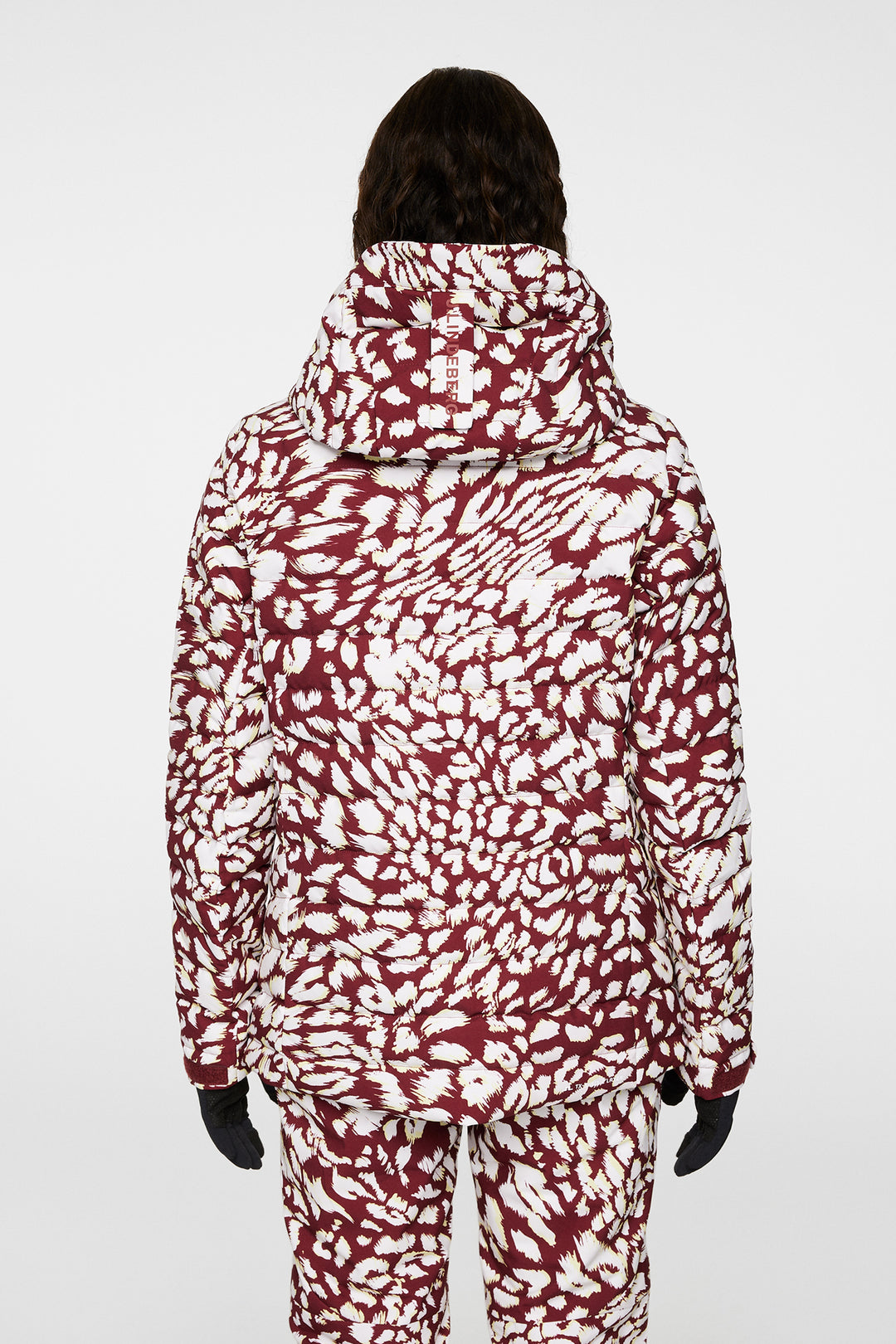 J.Lindeberg Women's THERMIC DOWN Printed Ski Jacket - GLITCH LEO LIME