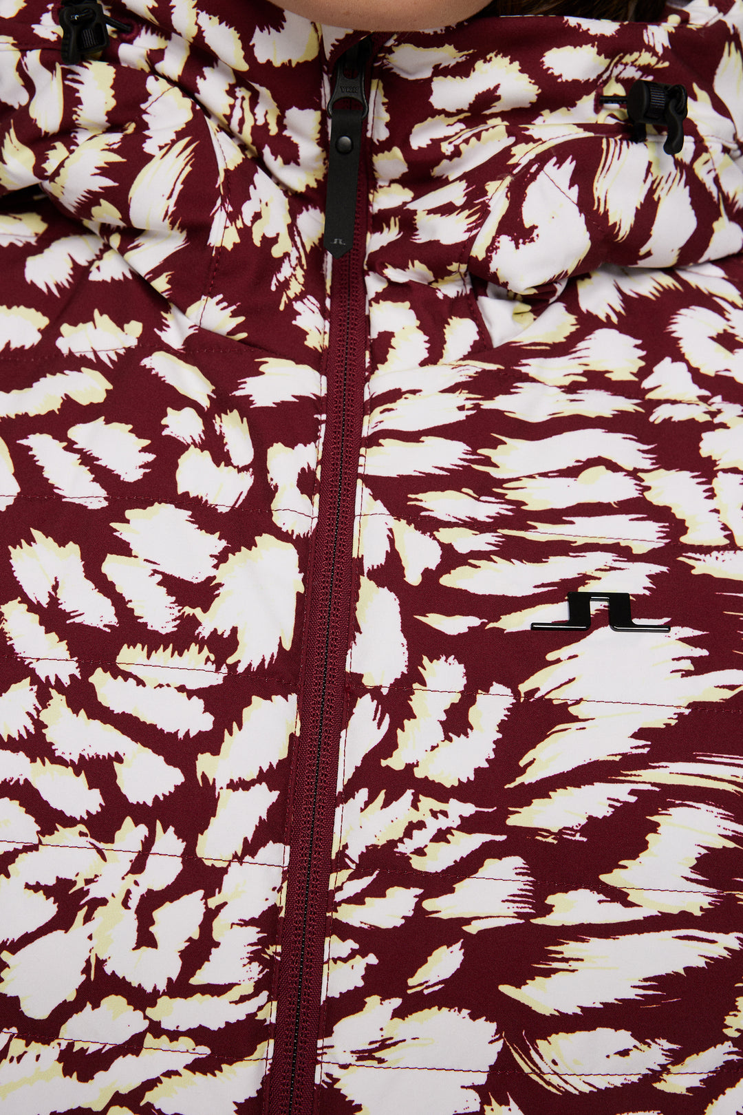 J.Lindeberg Women's THERMIC DOWN Printed Ski Jacket - GLITCH LEO LIME