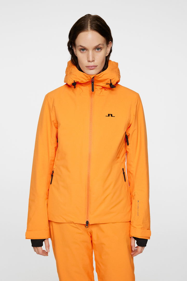 J.Lindeberg Women's STARLING Ski Jacket - PERSIMMON ORANGE