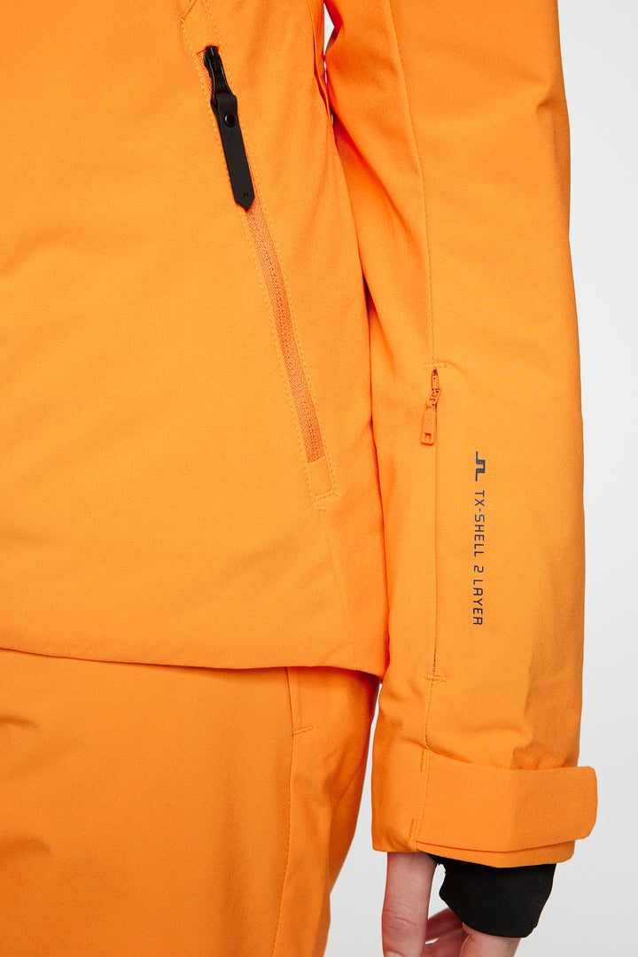 J.Lindeberg Women's STARLING Ski Jacket - PERSIMMON ORANGE