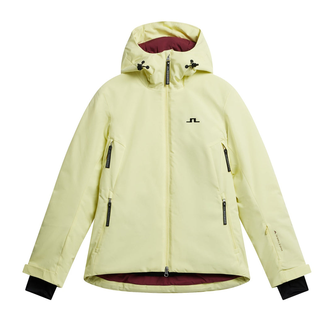 J.Lindeberg Women's STARLING Ski Jacket - PALE LIME YELLOW